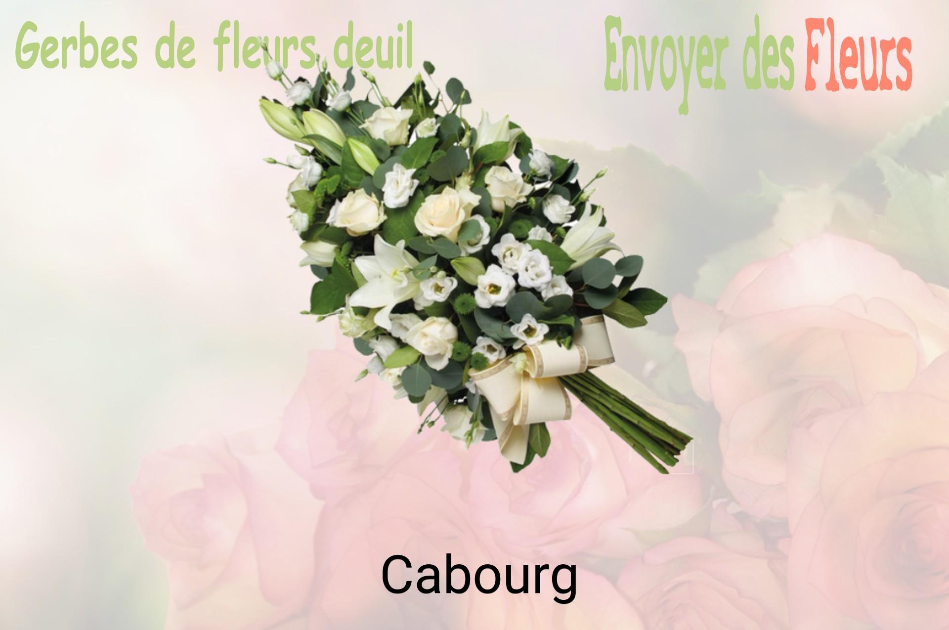 Gerbe de fleurs de deuil livrée à Cabourg